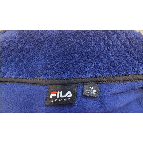 Fila Sport Women’s Sherpa Fleece Jacket Blue Black M Full Zip – Lightweight - Picture 7 of 10
